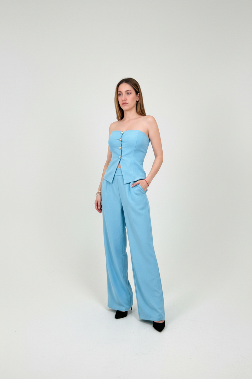 Conjunto azul cielo estudio