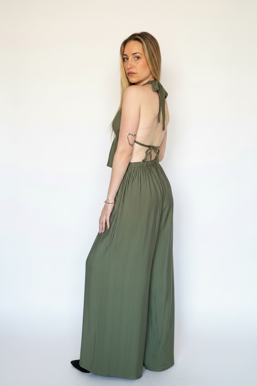 Look verde espalda - tono unificado