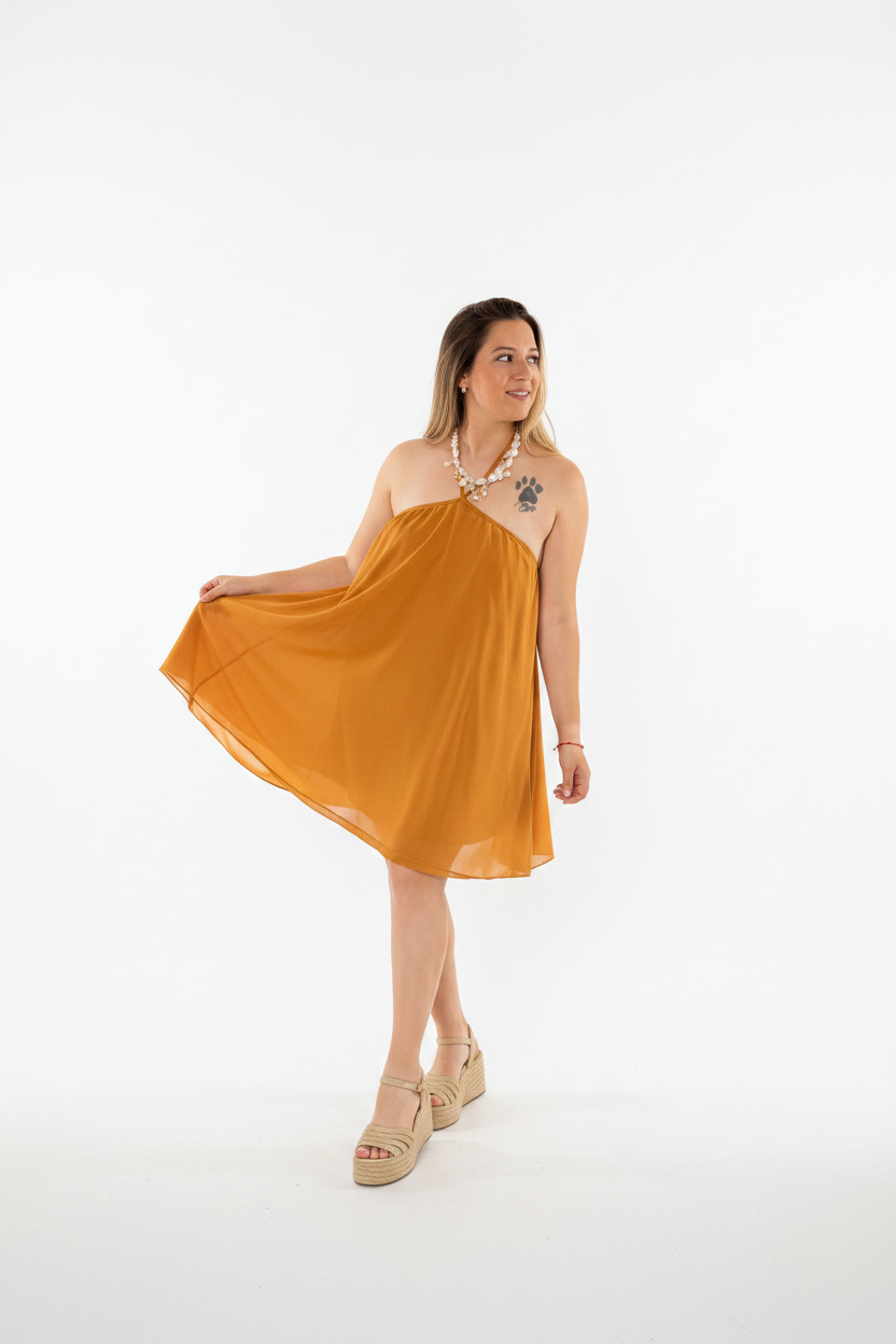 Vestido mostaza - foto 1